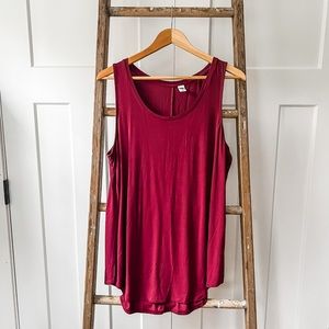Old Navy Luxe Burgundy Tank Top | Large